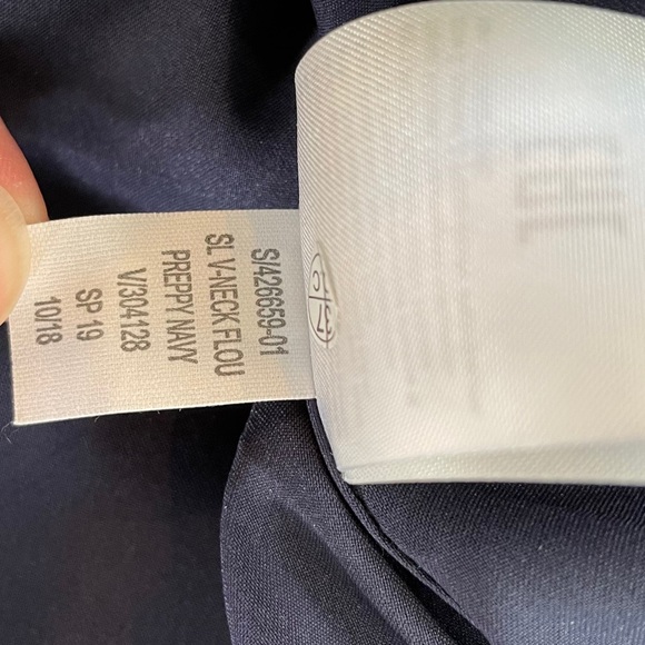 Banana Republic Sleeveless V Neck Dress Navy Size 10 - Picture 11 of 11